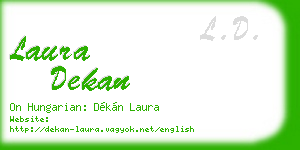 laura dekan business card
