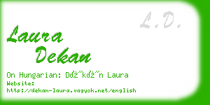 laura dekan business card